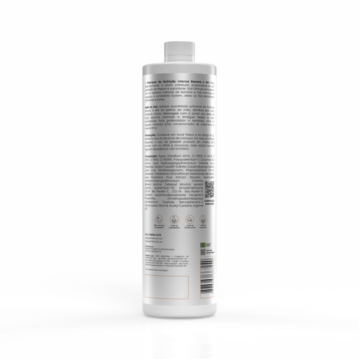 Shampoo de Nutrição Intensa Banana e Mel 1L - Prohair