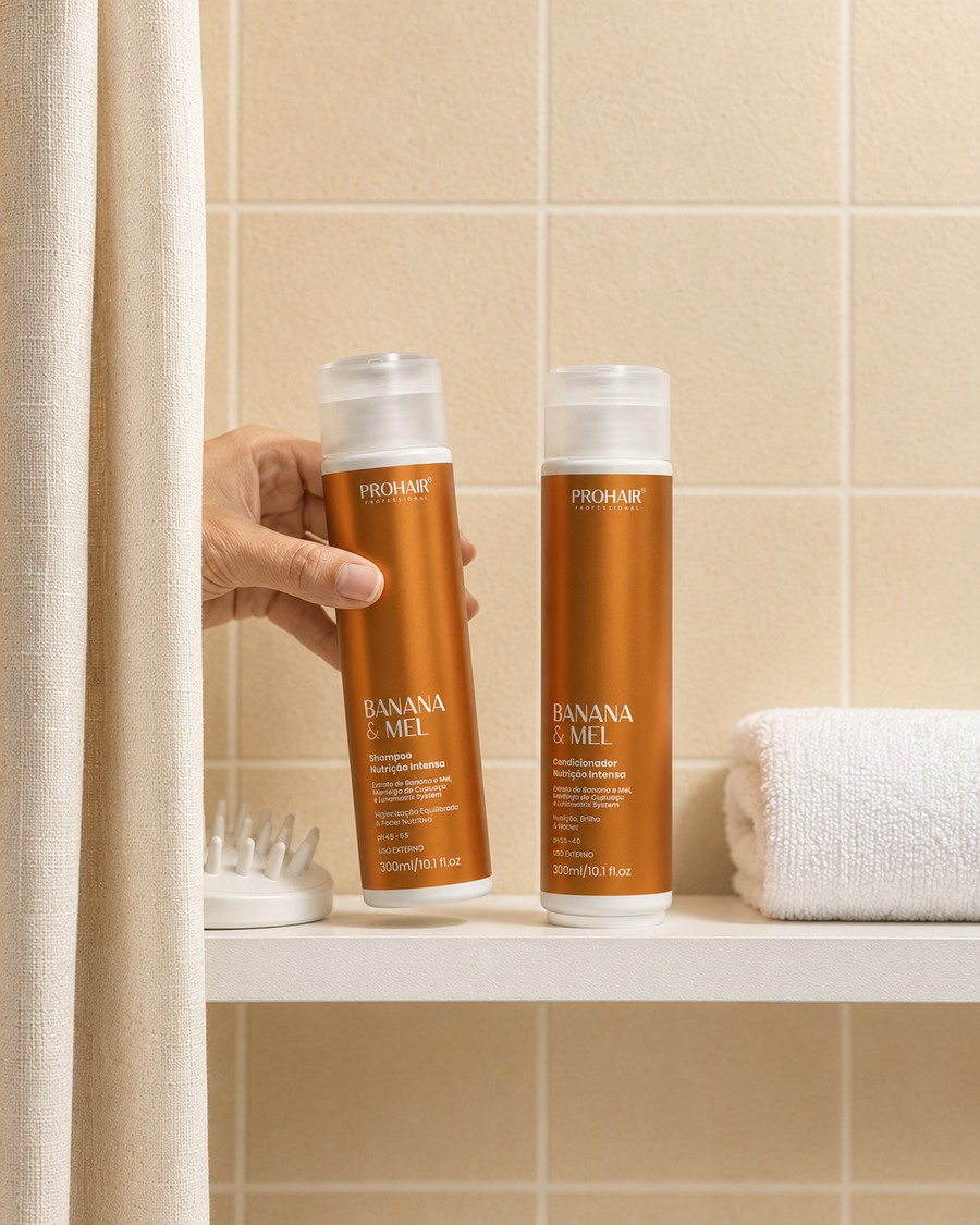 Kit Home Care de Nutrição Intensa Banana e Mel 3 Itens - Prohair Cosmeticos