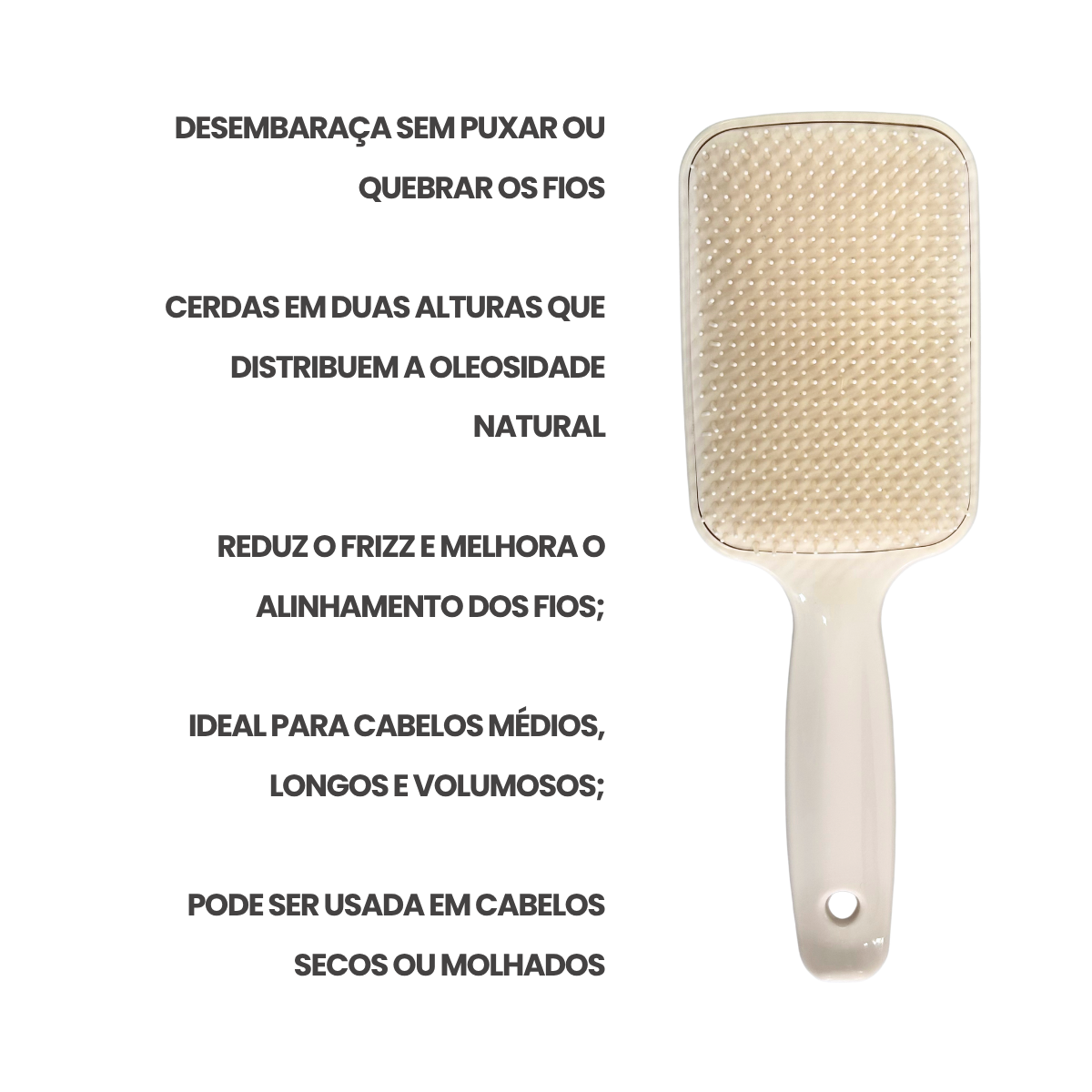 Escova Raquete Branco - Prohair
