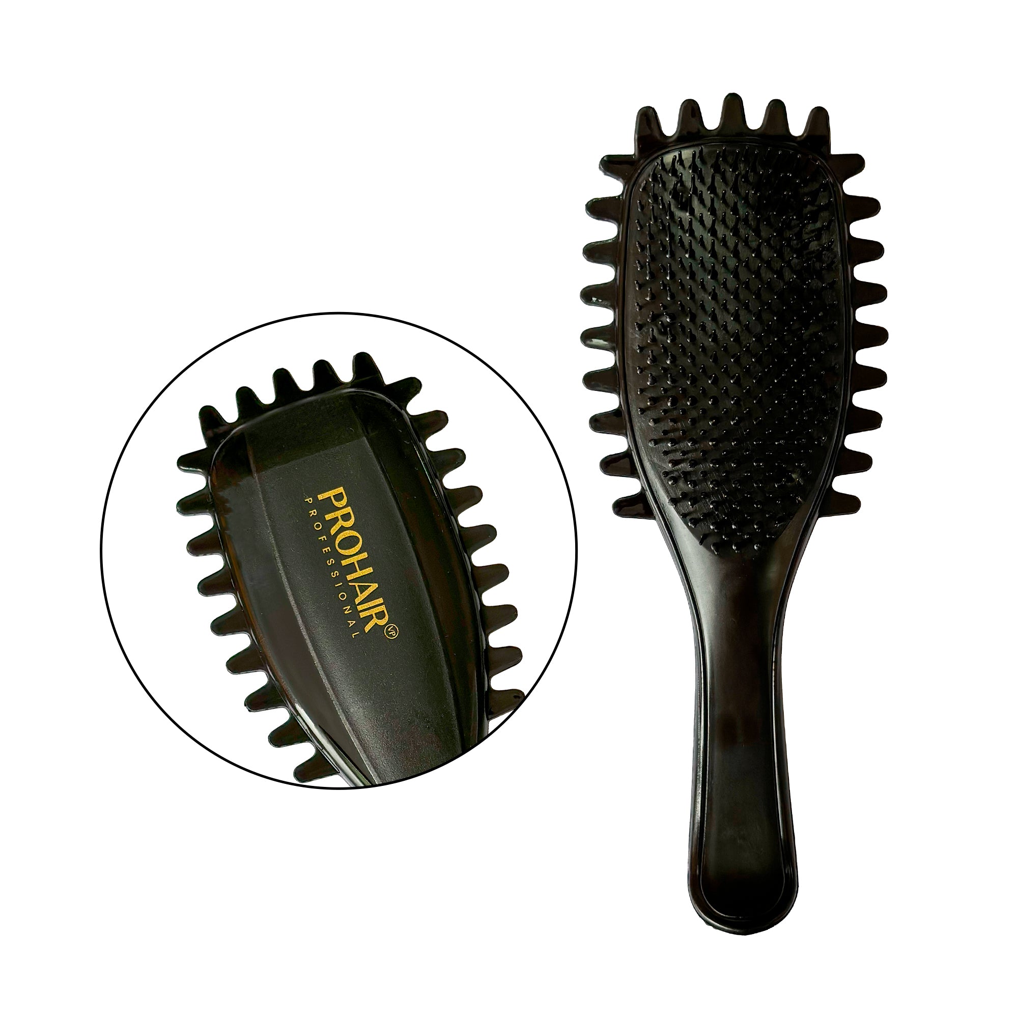 Escova Onda Para Definição de Cachos e Fitagens - Preta