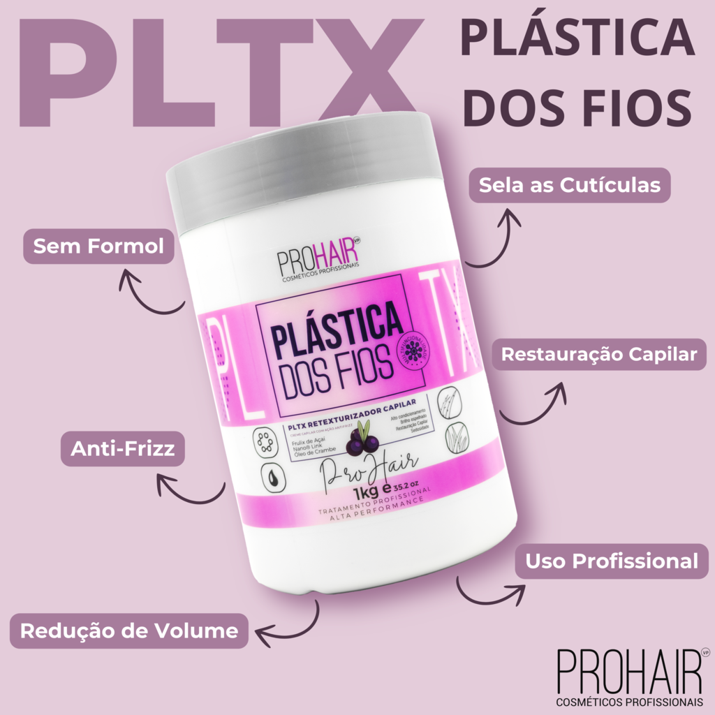 PLTX ANTI-FRIZZ PÓS-PROGRESSIVA PLÁSTICA DOS FIOS 1KG
