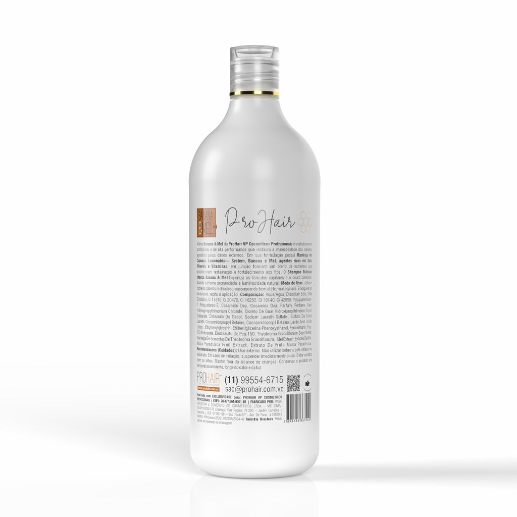 Shampoo de Nutrição Intensa Banana e Mel 1L - Prohair