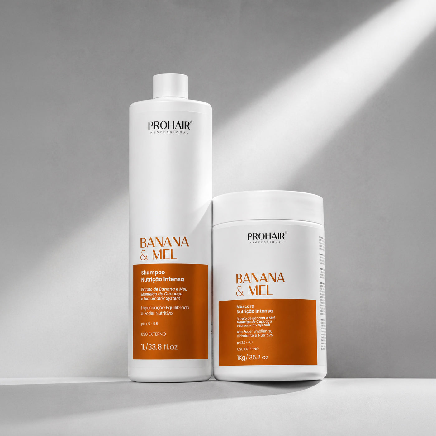 Kit Nutrição Intensa Banana E Mel Shampoo e Máscara 1Kg