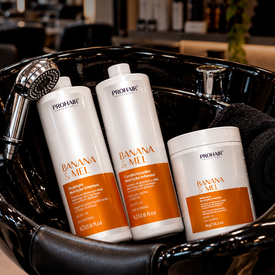Kit Profissional de Nutrição Intensa Banana E Mel 3 itens- Prohair