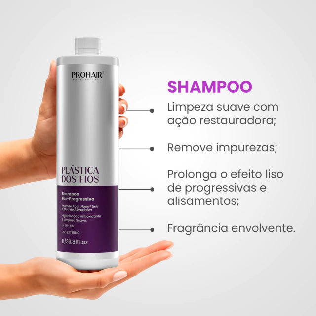 Shampoo Pós Progressiva Plástica dos Fios 1L - Prohair